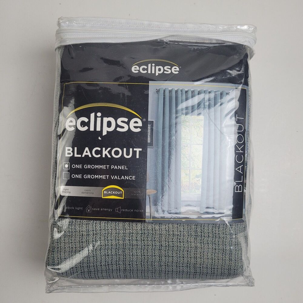 NEW Eclipse Blackout grommet top curtain 'Palisade Sage' 52x84 #CT70